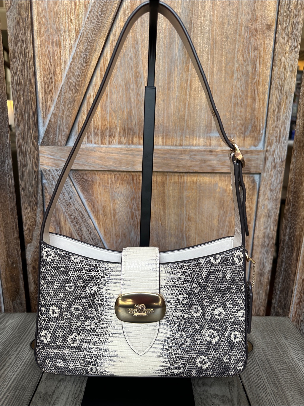 Coach Eliza Lizard-Embossed Leather (Cr352)